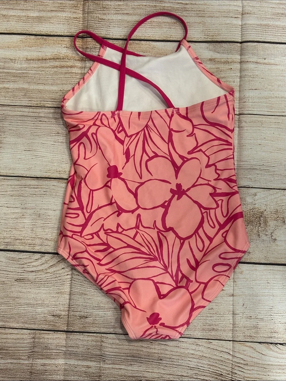 Carters Girls' Pink Floral One-Piece Swimsuit